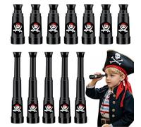 JHXhhthongtong 12PCS Telescopio Pirata Niños Juguete, Catalejos Vintage Monocular, Pirata Plegable de Catalejo, Monocular Telescopio Mini Telescopios, Regalos para Fiestas, Regalos de Cumpleaños