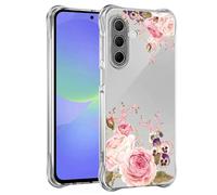 Jhxtech Funda para Galaxy A37, para Samsung A37 SM-A376B para niñas y mujeres, delgada, a prueba de golpes, patrón floral transparente, suave y flexible, funda protectora de TPU para Samsung Galaxy
