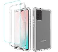 Jhxtech Funda para Galaxy Note 20, Samsung Note 20 SMN980F SMN981B con protector de pantalla de vidrio templado, carcasa protectora de policarbonato transparente para Samsung Galaxy Note20 5G