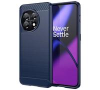 Jhxtech Funda para OnePlus 11, One Plus 11 5G PHB110, funda ultradelgada con absorción de golpes, fibra de carbono y goma TPU, fundas protectoras para OnePlus 11 5G, color azul marino