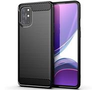 Jhxtech Funda para OnePlus 8T 5G, OnePlus 8T+ 5G KB2000, funda ultrafina para teléfono con absorción de golpes, fibra de carbono y goma TPU para OnePlus 8T, color negro