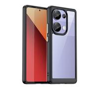 Jhxtech Funda para Redmi Note 13 Pro 4G / Poco M6 Pro 4G 23117RA68G Funda Ultra Delgada Transparente Hard PC Back+Soft TPU Bumper Silicona Carcasa a Prueba de Golpes para Xiaomi Redmi Note 13 Pro 4G