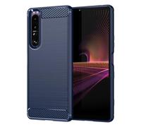 Jhxtech Funda para Sony Xperia 1 II, funda delgada de fibra de carbono, protección anticaídas, color azul marino