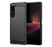 Jhxtech Funda para Sony Xperia 1 II, funda ultradelgada con absorción de golpes, de fibra de carbono y goma TPU, XQAT51, XQAT52, color negro