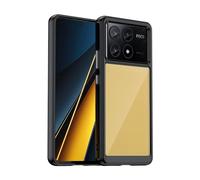Jhxtech Funda para teléfono Poco X6 Pro 5G, Funda Redmi K70E Ultrafina, Parte Trasera de policarbonato Duro Transparente + Parachoques de Silicona Suave TPU a Prueba de Golpes para