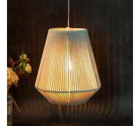 JHY DESIGN Lámpara Colgante a Batería 20 cm de Alto Cuerda de Algodón Trenzada Lámpara Colgante Decorativa Lámpara a Batería con Temporizador de 6 Horas para Bar Dormitorio Patio Interior Exterior