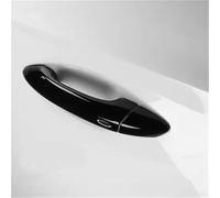 JHYBDP Embellecedor Manija Puerta Coche Para Hyundai Para Tucson NX4 2022-2026 Botones Aspecto Fibra Carbono Exterior Volante Izquierda Cubierta Embellecedor Manija Puerta Exterior Coche(negro 1)
