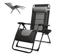 JHYCCDD Tumbona de jardín plegable, reclinable para exteriores, con función reclinable, para terrazas y jardines, soporta hasta 150 kg (negro 3)