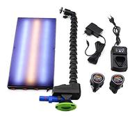 JHYM 12V LED abolladuras inalámbrica reparación luz, portátil PDR lámpara reflectora Placa con 2 Piezas de batería y Cargador, 3 Pulgadas Aire Bomba Ventosa, para eliminación automóvil abolladuras