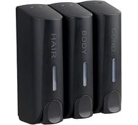 JHYS Dispensador de jabón automático, dispensador de jabón, dispensador de jabón de presión Manual montado en la Pared (Negro)