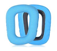 JHZZWJ Almohadillas compatibles con Logitech G930, G430, G432, G332, G35, F450, almohadillas de repuesto para auriculares profesionales, color azul