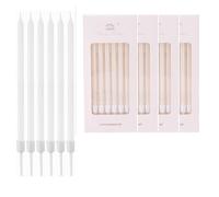 Ji liangli 24 Velas de Cumpleaños Largas y Finas en Blanco,Velas de Fiesta y Feliz Cumpleaños para Decoraciones de Pastel y Torta,para Fiestas de Niñas,Hombres y Mujeres en Cumpleaños y Eventos