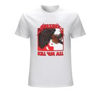 JI YANG HONG Berserk Metal T-Shirt, Animation Fighters Kill'Em All Adults and Kids Gifts Top Top Sweatshirt Short Sleeve T-Shirt WhiteM
