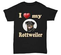 JI YANG HONG I Love My Rottweiler T-Shirt Black L