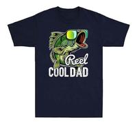 JI YANG HONG Reel Cool Dad Fishing Sunglasses Father's Day Vintage Men's Short Sleeve T-Shirt T-Shirt Black XL