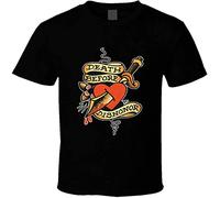 JI YANG HONG Sailor Jerry Tattoo Death Before Dishonor Men's T-Shirts T-Shirt Black 3XL