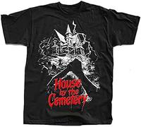 JI YANG HONG The House by The Cemeterymovie Poster Punk Slim Simplicity Lazy Cool T-Shirt Black 3XL
