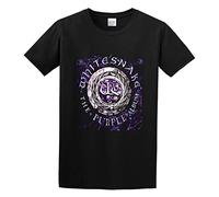 JI YANG HONG Whitesnake The Purple Album Crazy Base Printing aldult Popularity T-Shirt Black M