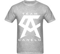 JIA YU Allthelynic Summer Canelo Alvarez Boxing Short Sleeve T Shirt For Men Grey Size XL