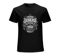 JIA YU HAO 45Th Birthday 1978 Funny 45 Year Old Top Premium Legend Since Unisex 100% Cotton Short-Sleeve T-Shirts Black M