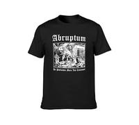 JIA YU HAO Abruptum De Profundis Unisex 100% Cotton Short-Sleeve T-Shirts Black XL
