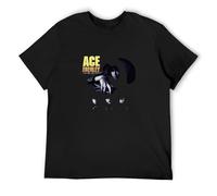 JIA YU HAO Ace Frehley Lead Guitarist Unisex 100% Cotton Short-Sleeve T-Shirts Black L
