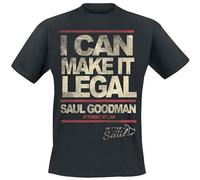JIA YU HAO Better Call Saul Can Make It Legal Unisex 100% Cotton Short-Sleeve T-Shirts Black L