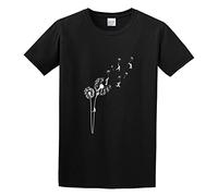 JIA YU HAO Dandelion Climbers Street Art Stencil Freedom Peace Wish Dream Funny Unisex Cotton T-Shirts Black S
