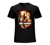 JIA YU HAO Die Hard Bruce Willis Unisex 100% Cotton Short-Sleeve T-Shirts Black M