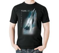 JIA YU HAO Flyingraphics Aviation Themed Grumman F14 Tomcat Unisex 100% Cotton Short-Sleeve T-Shirts Black M