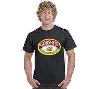 JIA YU HAO Gobshite Funny Marmite Silly Stupid Unisex 100% Cotton Short-Sleeve T-Shirts Black XL