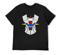 JIA YU HAO Grendizer Mazinger Mesh Jeeg Robot Gadget Cartoons Grendizer Unisex 100% Cotton Short-Sleeve T-Shirts Black L