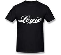 JIA YU HAO Grossbull Lzh American Singer Logic Logo Unisex 100% Cotton Short-Sleeve T-Shirts Black XXXL
