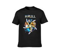 JIA YU HAO Krull Movie Poster 80'S Sci Fi Fantasy Vintage Film Unisex 100% Cotton Short-Sleeve T-Shirts Black XL