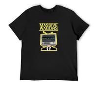 JIA YU HAO Massive Wagons House of Noise Unisex 100% Cotton Short-Sleeve T-Shirts Black M
