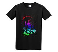 JIA YU HAO Minty'S I Need More Space Unisex 100% Cotton Short-Sleeve T-Shirts Black S