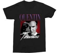 JIA YU HAO Quentin Tarantino Retro Throwback Unisex 100% Cotton Short-Sleeve T-Shirts Black M
