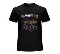 JIA YU HAO Simple Minds Glittering Prize 8192 Unisex 100% Cotton Short-Sleeve T-Shirts Black L