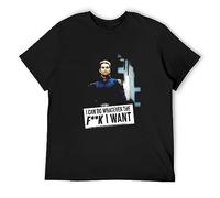 JIA YU HAO The Boys Homelander Whatever I Want Merchandise Unisex 100% Cotton Short-Sleeve T-Shirts Black XXL