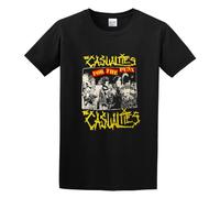 JIA YU HAO The Casualties Unisex 100% Cotton Short-Sleeve T-Shirts Black S