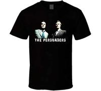 JIA YU HAO The Persuaders TV Show Unisex 100% Cotton Short-Sleeve T-Shirts Black XL