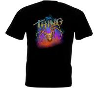 JIA YU HAO The Thing Movie Poster Horror John Carpenter Unisex 100% Cotton Short-Sleeve T-Shirts Black XXL