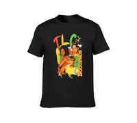 JIA YU HAO TLC No Scrubs T-Boz Left Eye Chilli Unisex 100% Cotton Short-Sleeve T-Shirts Black L