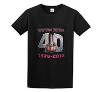 JIA YU HAO Twisted Sister 40 and Fu*K It Unisex 100% Cotton Short-Sleeve T-Shirts Black XXL