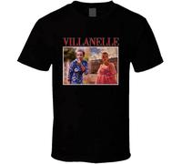 JIA YU HAO Villanelle Killing Eve 90S Style Unisex 100% Cotton Short-Sleeve T-Shirts Black S