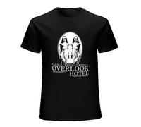JIA YU HAO Visit Overlook Hotel Shining Horror Unisex 100% Cotton Short-Sleeve T-Shirts Black S