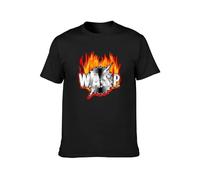 JIA YU HAO Wasp W.A.S.P. Sawblade Unisex 100% Cotton Short-Sleeve T-Shirts Black L