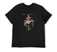 JIA YU HAO Whitesnake Restless Heart David Coverdale Unisex 100% Cotton Short-Sleeve T-Shirts Black M