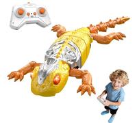 JIABAOZ Araña Teledirigida Juguetes Niños Niñas 4-12 Años, Escalando Paredes, Arrastrándose por El Suelo, con Un Aspecto De Realista, Regalo Niños Juegos (Lagarto Amarillo)