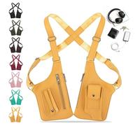 JIABAOZ Bolsa De Pecho Para Hombres,Mochila Antirrobo De Diseño Chaleco, Con Varios Bolsillos, Antirrobo E Impermeable, Axila Y Doble Bolsa De Hombro,para Padre Amigo Teléfono Móvil Llave (Amarillo)